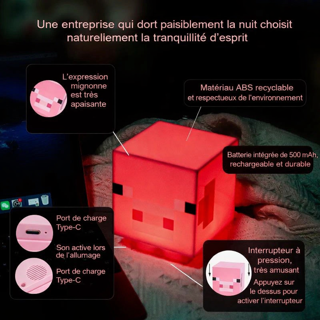 Minecraft pink pig light